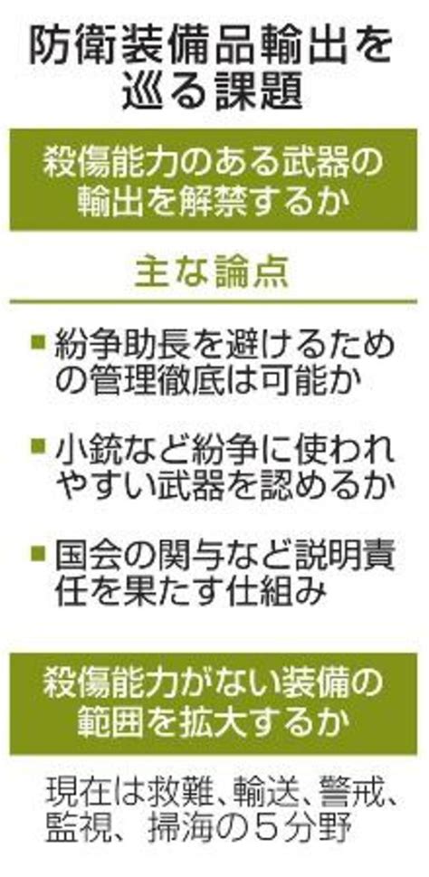 写真：「大型サイド」防衛装備品巡り自公協議 輸出緩和、紛争助長懸念も 殺傷性武器、課題が山積 共同通信 プレミアム 沖縄タイムス＋プラス