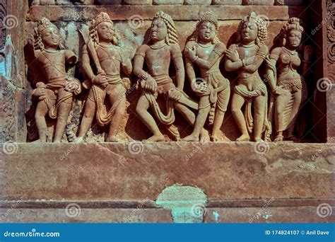 Pandavas And Draupadi Panel Close Up Stone Sculptue At Dashavatar