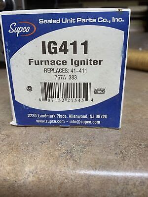 Supco Universal Furnace Igniter Ig Ebay