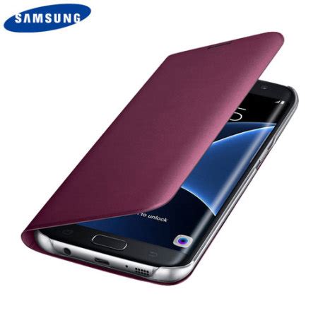 Official Samsung S Edge Flip Wallet Cover Ruby Wine Reviews