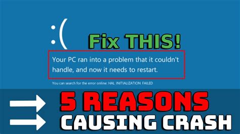 Pc Crashing Constantly Here Are The Top 5 Reasons And How To Fix Them Youtube