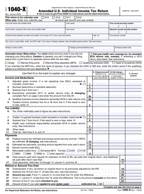 Irs amended return status - salods