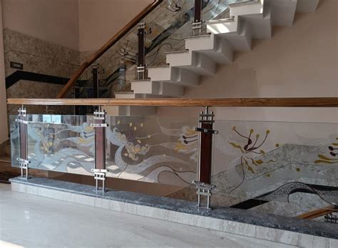 Stairs Mm Railing Glass At Rs Sq Ft In Ghaziabad Id