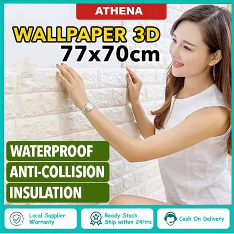 Self Adhensive D Sticker Brick Foam Waterproof Wallpaper Wall Paper