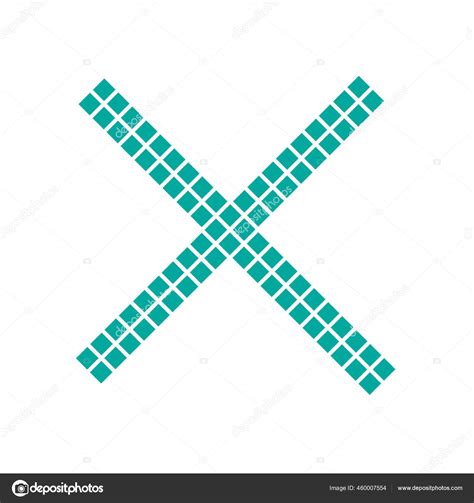 Cross Symbol Letter Simple Vector Graphics Design Stock Vector By