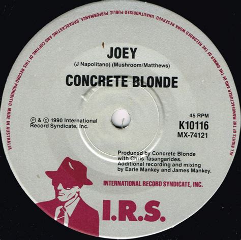 Concrete Blonde Joey Vinyl Rpm Single Discogs