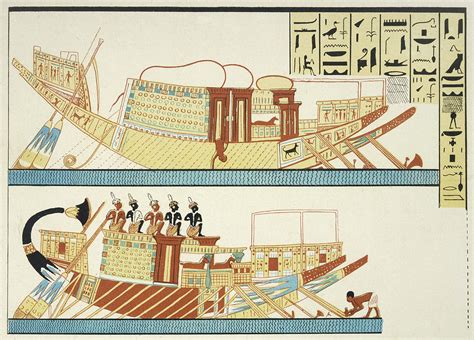 Transport Vessels Of Ancient Egypt Drawing by Mary Evans Picture ...