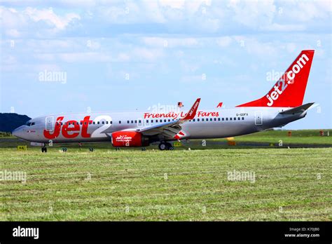 Jet 2 Boeing 737 Aircraft On The Runway At Leeds And Bradford Airport