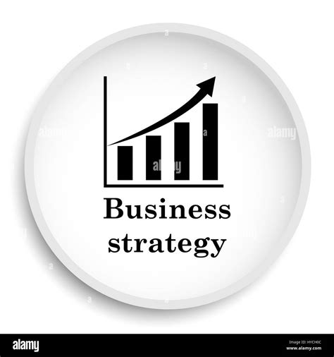 Business strategy icon. Business strategy website button on white ...