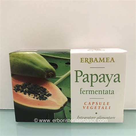 Papaya Fermentata 24 Capsule Vegetali Erbamea ERBORISTERIA ERBASOL