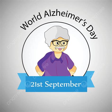 World Alzheimers Day Background Emotional International Old Vector