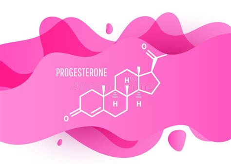 Progesterone Female Sex Hormone Molecule Plays Role In Menstrual Cycle And Pregnancy Skeletal