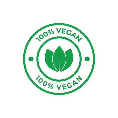 Percent Vegan Icon Vector Illustration Vegan Food Symbol With