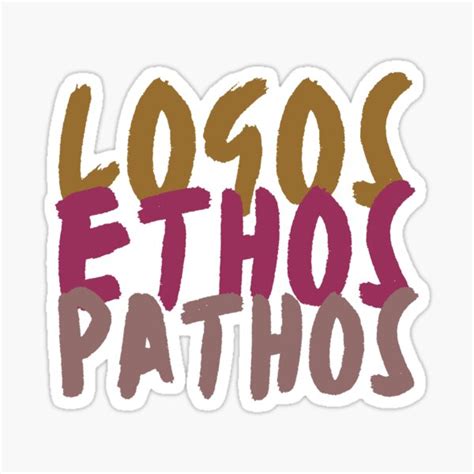 Logos Ethos Pathos Rhetorical Triangle Sticker For Sale By Mijoshop