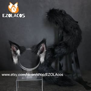 Realistic Cat Ears And Tail Setbrown Cat Earsbrown Cat Etsy