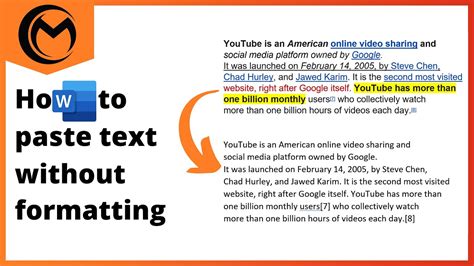 How To Paste Text Without Formatting Word Printable Templates
