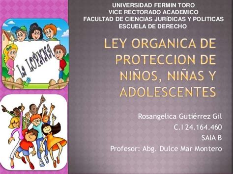 Cuadro Ley Organica De Niños Niñas Y Adolescentes