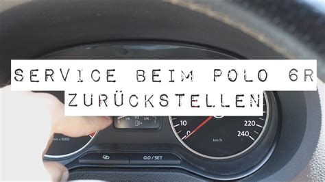 Service Bzw Inspektion Beim Volkswagen Polo R Zur Ckstellen