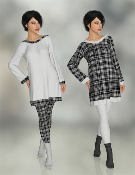 Dforce Gianna Pajama Set For Genesis Daz D