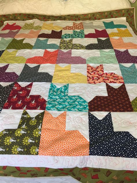 Cat Quilt Twin Size Quilt Cat Lover Gift Quilts And Etsy