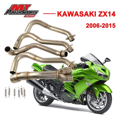 Motorcycle Exhaust System Escape Modified Middle Link Pipe For Kawasaki Zx14 2006 2007 2008 2009