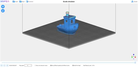 Visualizador de gcode e emulador de gcode online grátis 3DPEA