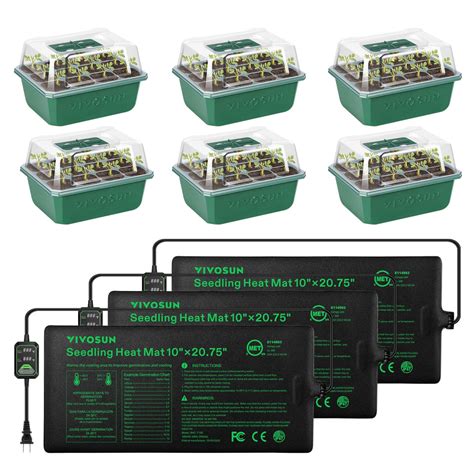 Seedling Combo W Pack X Heat Mat And Pack Seed Starter Trays