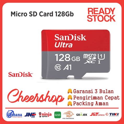 Jual Micro SD Card 128Gb 128 GB Sandisk Ultra CCTV Ip Camera Hp MMC