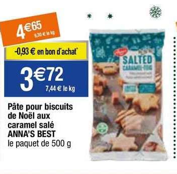 Promo P Te Pour Biscuits De No L Aux Caramel Sal Anna S Best Chez