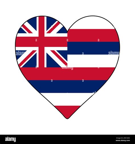 Hawaii Heart Shape Flag Love Hawaii Visit Hawaii Northern America