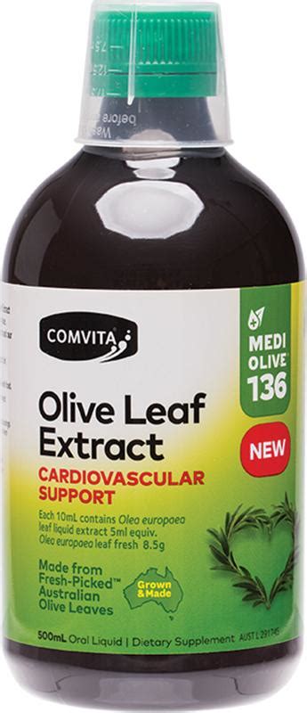 Buy Comvita Olive Leaf Extract Cardiovascular Support 500ml Alive