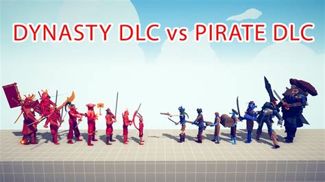 DYNASTY DLC Team Vs PIRATE DLC Team Totally Accurate Battle Simulator