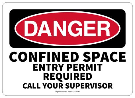 OSHA DANGER SAFETY SIGN CONFINED SPACE PERMIT REQUIRED CALL YOUR