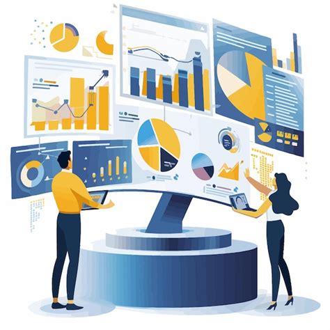 Premium Vector Business Analytics Vector Illustration