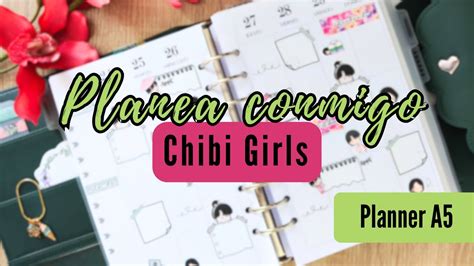 Planea Conmigo Chibi Girls Decostickers U Planner Agenda