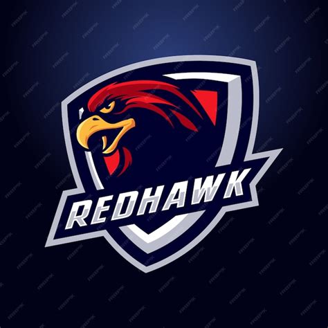 Premium Vector Red Hawk Mascot Logo