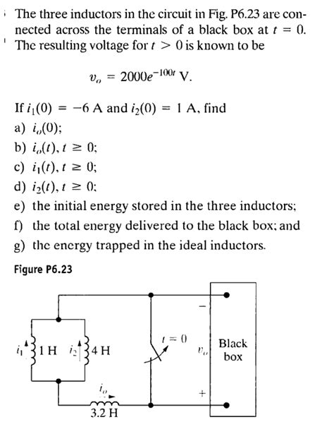 Solved The Three Inductors In The Circuit In Fig P6 23 Chegg