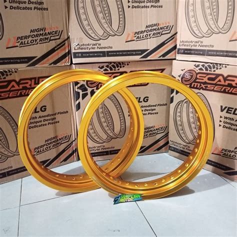 Jual Velg Set Scarlet Supermoto Crf Hole Gold Di