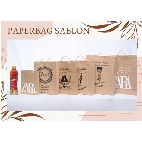 Jual GROSIR PAPER BAG CUSTOM SABLON PAPERBAG SABLON TAS KERTAS