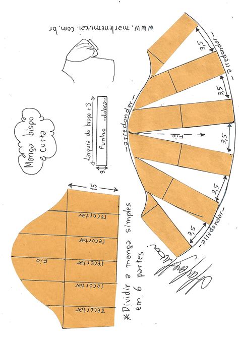 Como Fazer Molde De Mangas Diy Marlene Mukai Molde Infantil