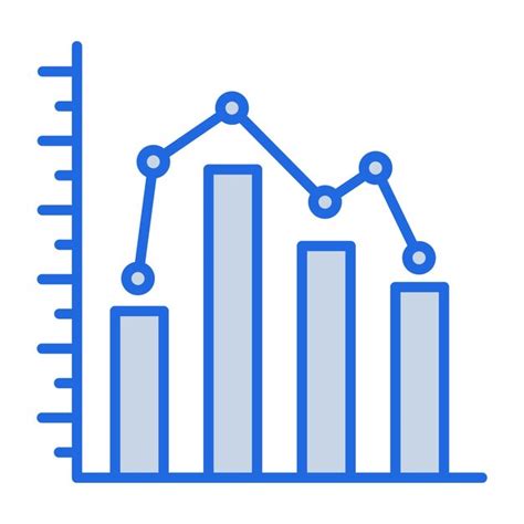 Premium Vector Graph Blue Tone Illustration