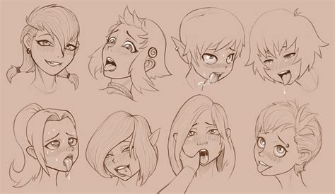 Ahegao Sketch Dump 4 By Juicytendril Hentai Foundry