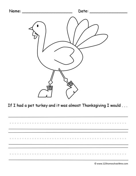 Free Printable Thanksgiving Writing Activities