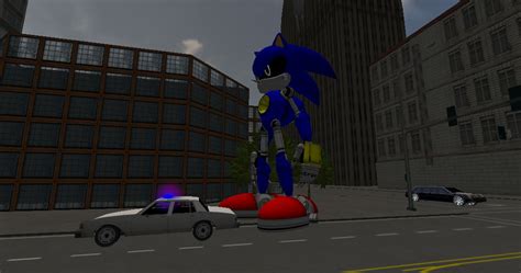 Giant Metal Sonic Attak the City 1 by SUPREMOXQ15 on DeviantArt