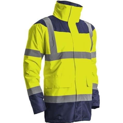 Parka haute visibilité KETA jaune fluo marine TM COVERGUARD 7KETYM