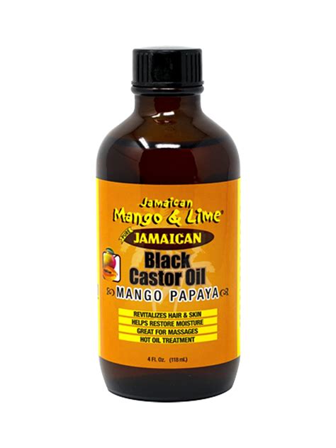 Jamaican Mango And Lime Black Castor Oil Mango Papaya 4oz Bellician