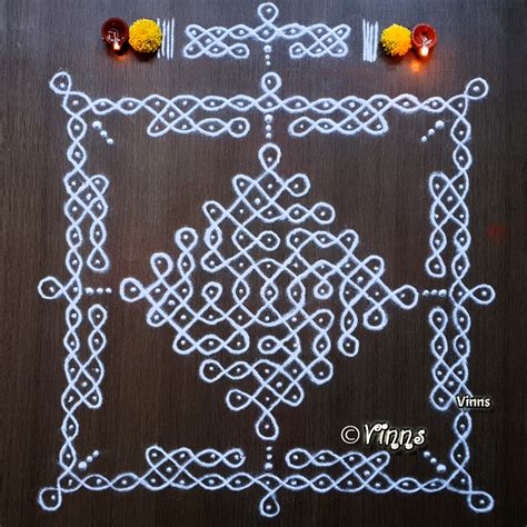 Dots Sikku Kolam Tippudu Muggulu Daily Kolam Bikki Kolam