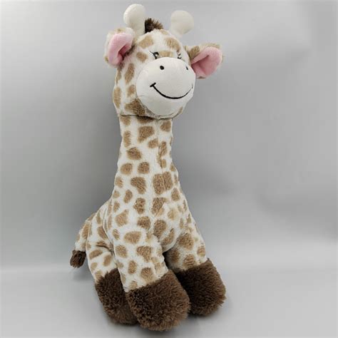 Peluche Girafe Marron Cru Blanc Zdt Action