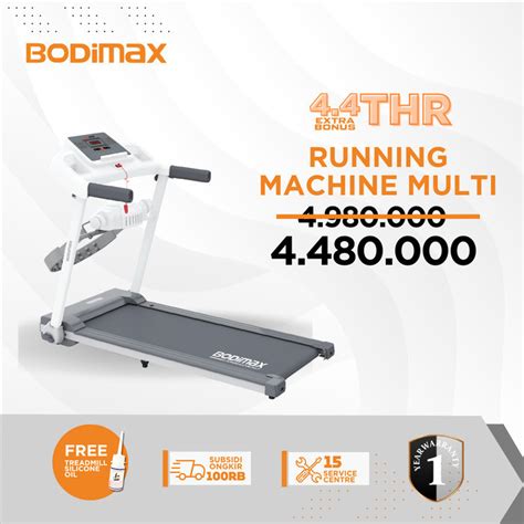 Jual New Product Bodimax Running Machine Multi Folding Treadmill Gym