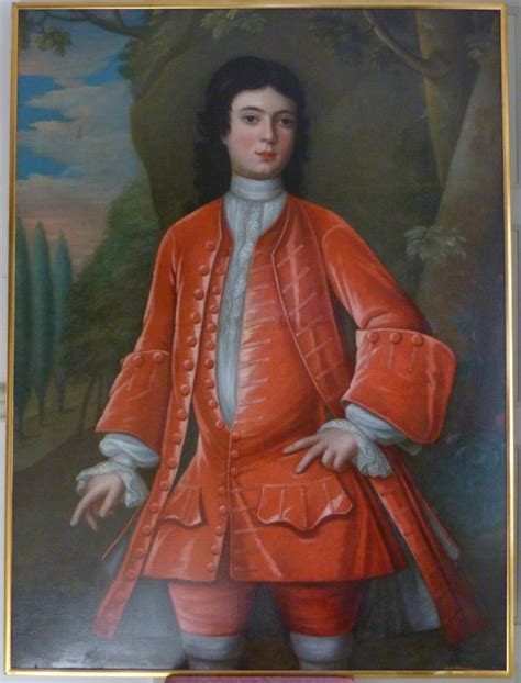 Portrait Of A Boy In Red C Follower Of John Verelst